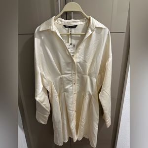 SOLD NWT Zara Long Sleeve Satin Dress